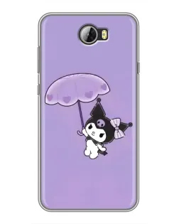 Чехол для Huawei Y5II с картинкой «Kuromi с зонтиком»