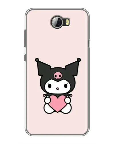 Чехол для Huawei Y5II с картинкой «Kuromi и сердце»