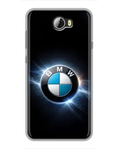 Чехол для Huawei Y5II с картинкой «BMW — неоновое сияние»