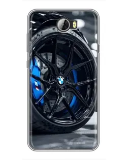 Чехол для Huawei Y5II с картинкой «Колесо BMW вблизи»
