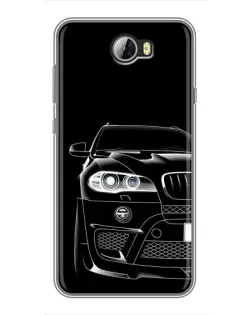 Чехол для Huawei Y5II с картинкой «Темный силуэт BMW»
