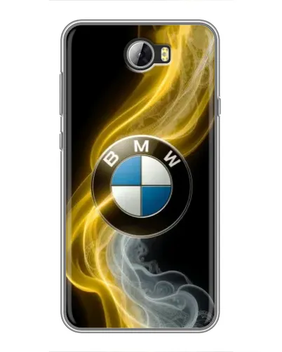 Чехол для Huawei Y5II с картинкой «Золотистый дым BMW»