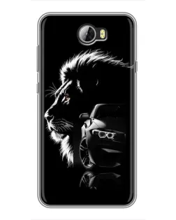 Чехол для Huawei Y5II с картинкой «BMW и лев»
