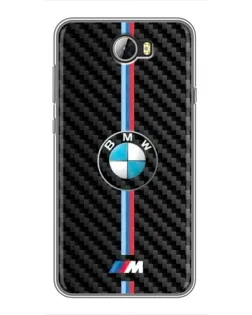Чехол для Huawei Y5II с картинкой «Эмблема BMW и карбон»
