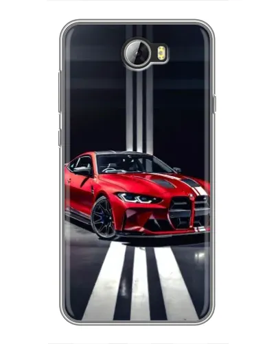 Чехол для Huawei Y5II с картинкой «Красная BMW на дороге»