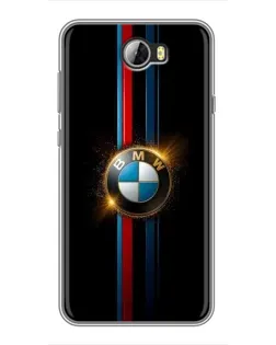 Чехол для Huawei Y5II с картинкой «BMW M-Power неон»