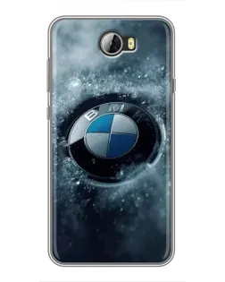 Чехол для Huawei Y5II с картинкой «Логотип BMW — лед»