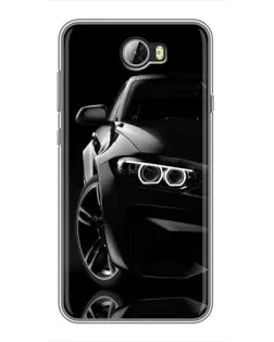 Чехол для Huawei Y5II с картинкой «Черная BMW — профиль»