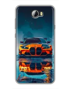 Чехол для Huawei Y5II с картинкой «BMW — золотая эмблема»