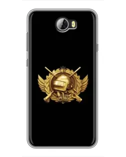 Чохол для Huawei Y5II з картинкою «PUBG — помаранчевий градієнт»