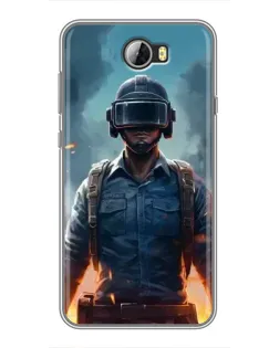 Чехол для Huawei Y5II с картинкой «PUBG — реалистичный герой»