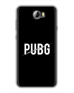 Чехол для Huawei Y5II с картинкой «PUBG — белый логотип»