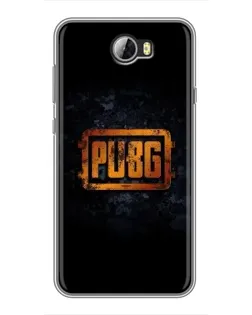 Чехол для Huawei Y5II с картинкой «PUBG — золотой логотип»