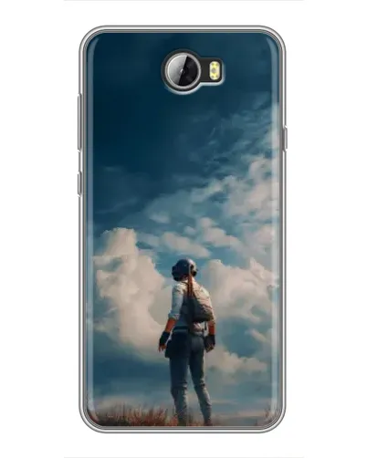 Чехол для Huawei Y5II с картинкой «Герой PUBG на скале»