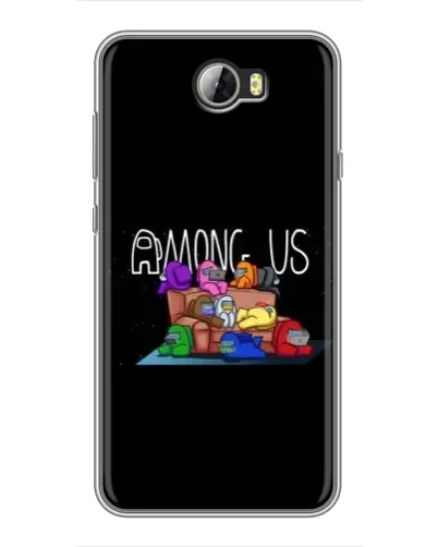 Чехол для Huawei Y5II с картинкой «Логотип Among Us»