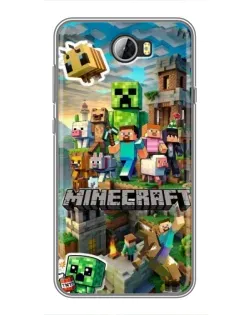 Чохол для Huawei Y5II з картинкою «Замок Minecraft»