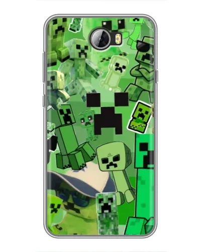 Чехол для Huawei Y5II с картинкой «Криперы Minecraft»