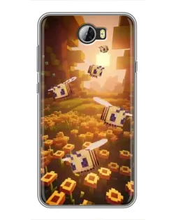 Чехол для Huawei Y5II с картинкой «Поле подсолнухов»
