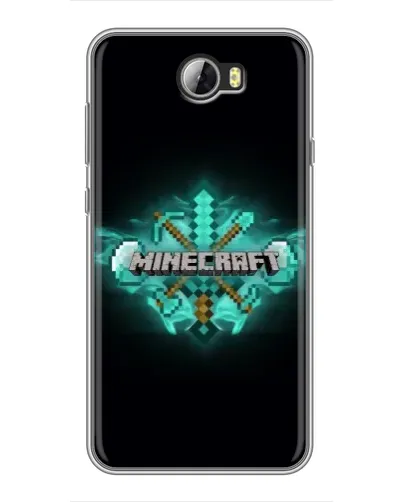 Чехол для Huawei Y5II с картинкой «Minecraft Diamond лого»