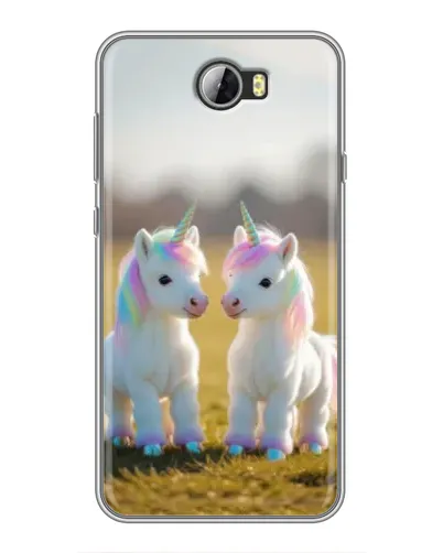 Чехол для Huawei Y5II с картинкой «Пара единорогов» Чехол для Huawei Y5II с картинкой «Пара единорогов»