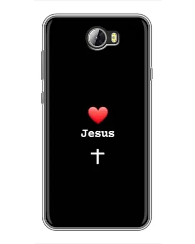 Чехол для Huawei Y5II с картинкой «Сердце - Jesus»