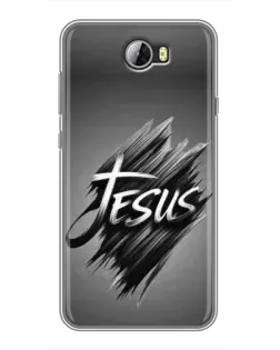 Чехол для Huawei Y5II с картинкой «Надпись Jesus Graffiti»