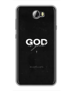 Чехол для Huawei Y5II с картинкой «GOD — Бог над всем»