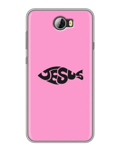 Чехол для Huawei Y5II с картинкой «Розовый символ  Jesus»