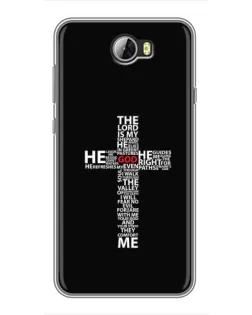 Чехол для Huawei Y5II с картинкой «Текстовый крест»