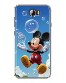 Чехол для Huawei Y5II с картинкой «Mickey и мыльные пузыри»