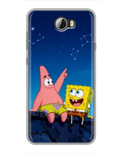 Чехол для Huawei Y5II с картинкой «Губка Боб и Патрик ночью» Чехол для Huawei Y5II с картинкой «Губка Боб и Патрик ночью»