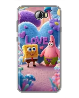 Чехол для Huawei Y5II с картинкой «Губка Боб Патрик»