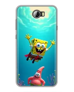 Чехол для Huawei Y5II с картинкой «Спанч Боб под водой»