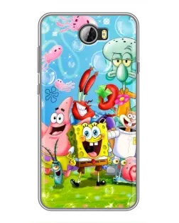 Чехол для Huawei Y5II с картинкой «Губка Боб и друзья»
