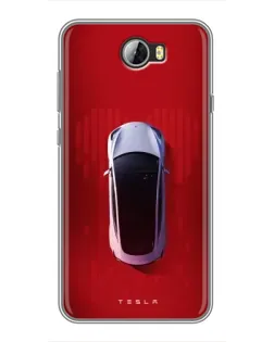 Чехол для Huawei Y5II с картинкой «Tesla Top View»