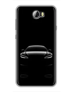 Чехол для Huawei Y5II с картинкой «Силуэт Tesla Night»
