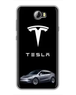 Чехол для Huawei Y5II с картинкой «Tesla Model Y»