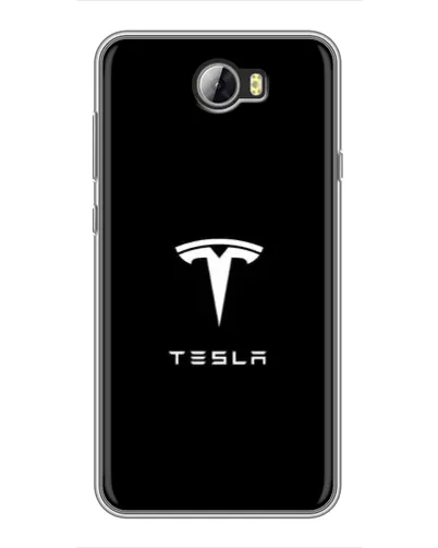 Чехол для Huawei Y5II с картинкой «Tesla White Logo»