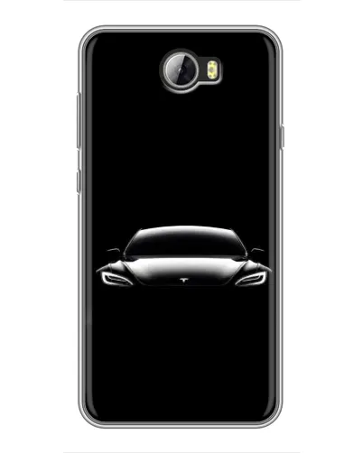 Чехол для Huawei Y5II с картинкой «Фары Tesla Night»