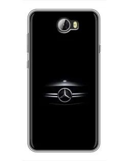 Чехол для Huawei Y5II с картинкой «Mercedes — абстрактные линии»