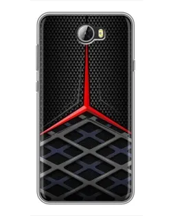 Чехол для Huawei Y5II с картинкой «Mercedes Carbon Grid»