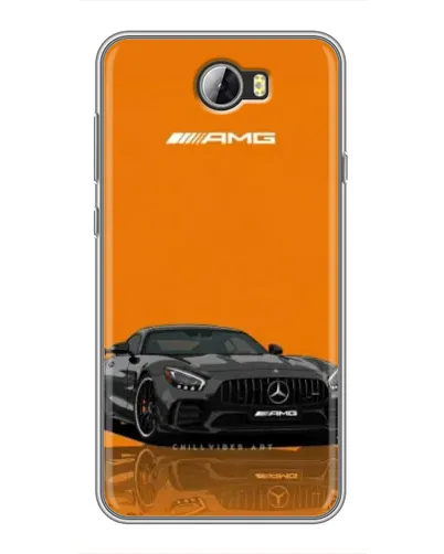 Чехол для Huawei Y5II с картинкой «Оранжевый Mercedes AMG»