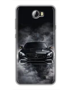 Чехол для Huawei Y5II с картинкой «Mercedes в дыму»