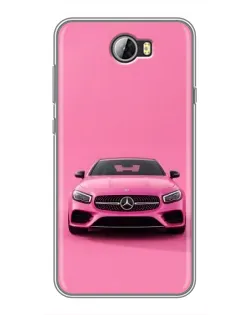 Чехол для Huawei Y5II с картинкой «Розовый Mercedes AMG»