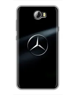 Чехол для Huawei Y5II с картинкой «Mercedes на металле»