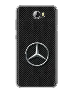 Чехол для Huawei Y5II с картинкой «Карбоновый Mercedes стиль»