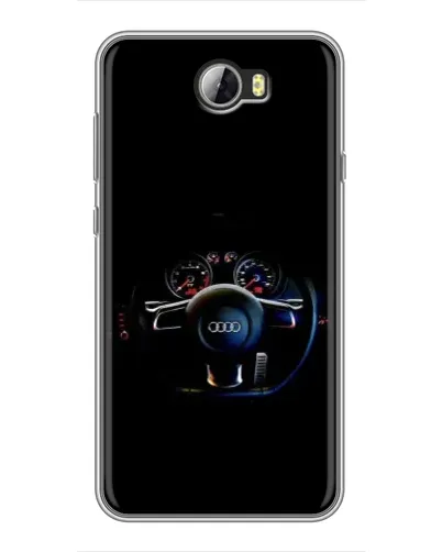 Чехол для Huawei Y5II с картинкой «Салон Audi — руль»
