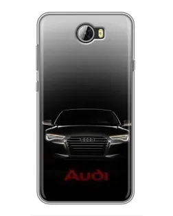 Чехол для Huawei Y5II с картинкой «Audi — градиентный контур»
