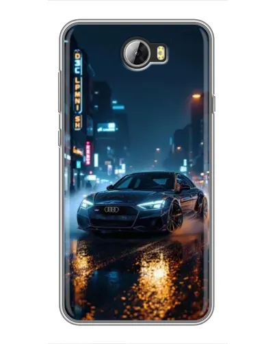 Чехол для Huawei Y5II с картинкой «Ночной город и Audi»