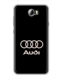 Чехол для Huawei Y5II с картинкой «Audi — золотой логотип»